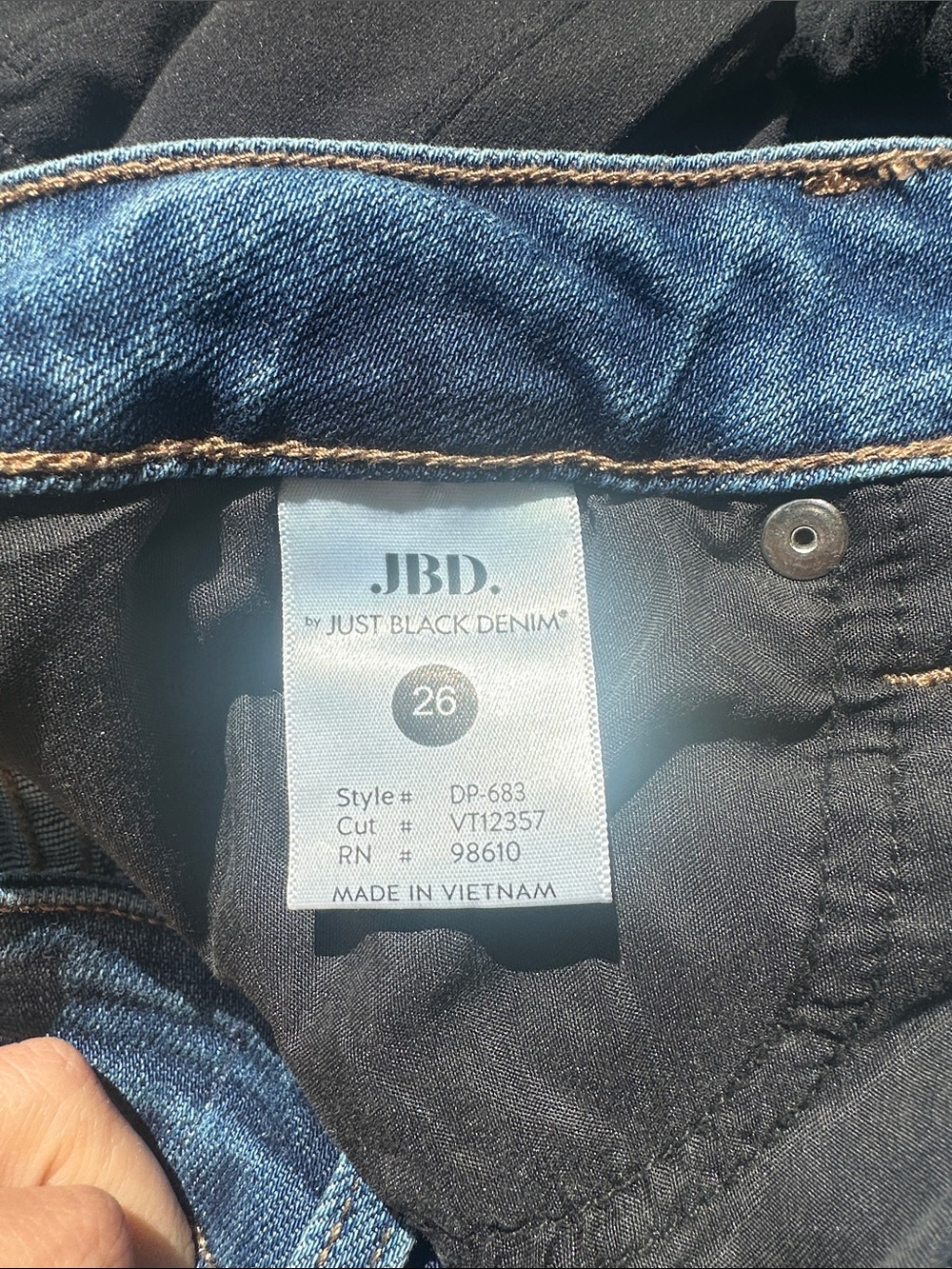 Just Black Denim Jean - Picture 5 of 5